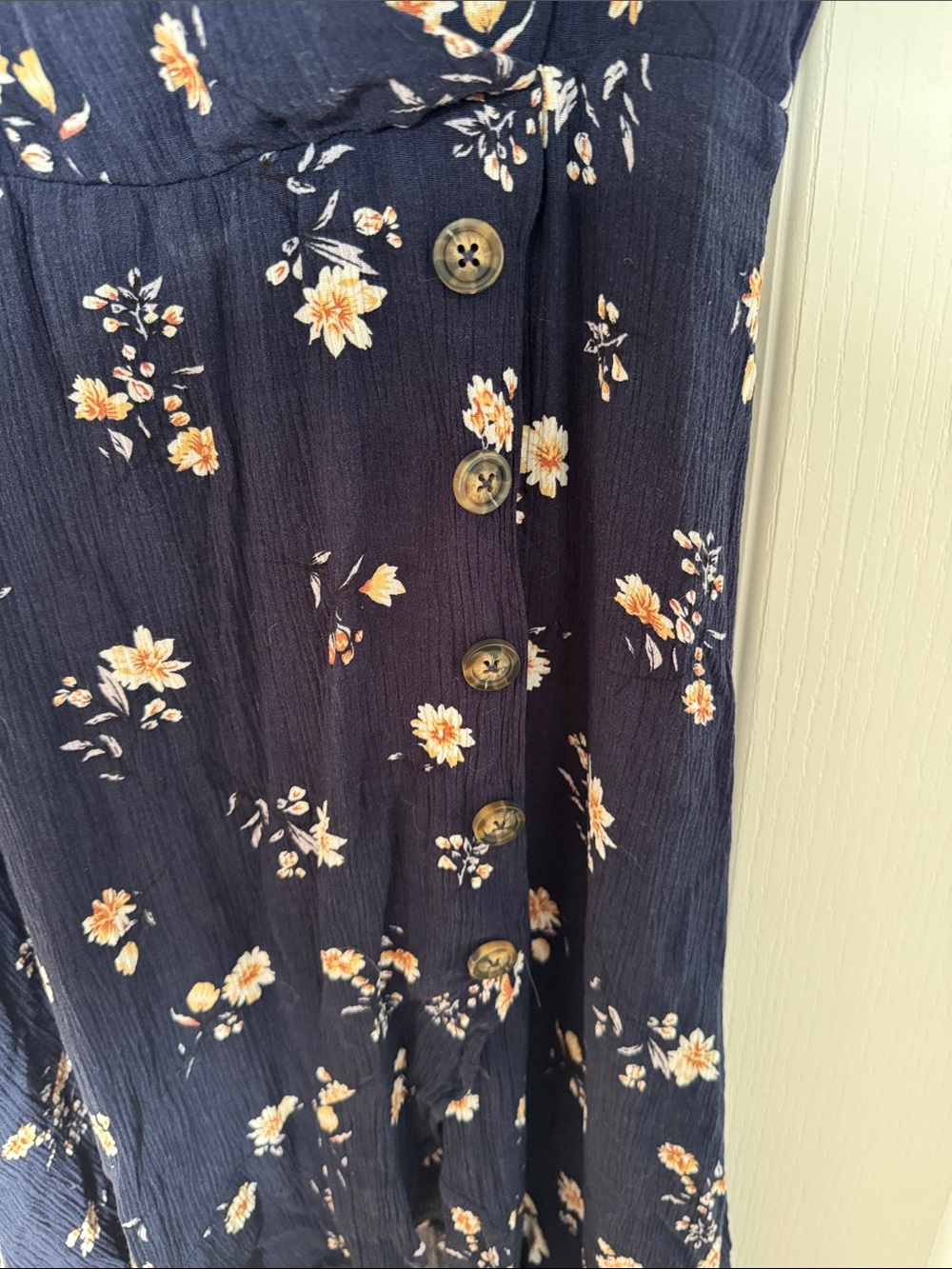 Kismet Navy Floral High-Low Wrap Dress - Picture 4 of 6